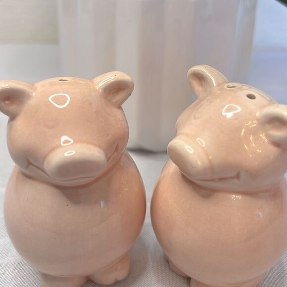 Vintage Ceramic Piglet Salt and Pepper Shakers - Picture 4 of 4